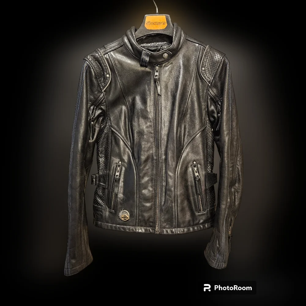 Rare Harley Davidson 115th Anniversary Women's M Leather Jacket - Picture 1 of 7